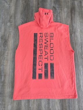 Under Armour Men's Pink Sleeveless Hoodie Size XL